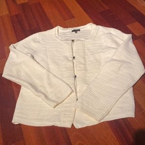 The Limited Medium Petite White Sweater Blazer